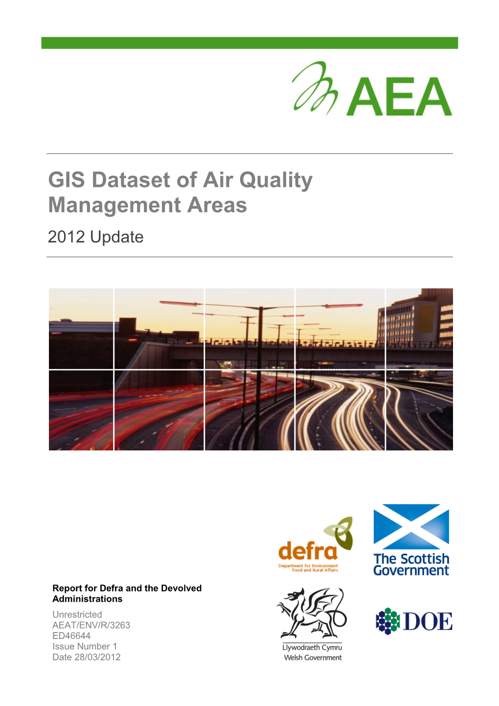 GIS Dataset of Air Quality Management Areas 2012 Update