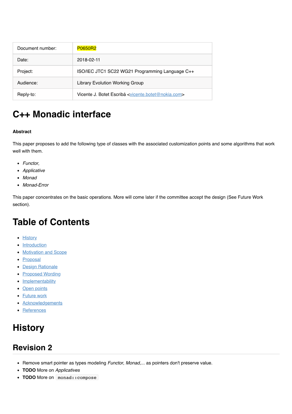 C++ Monadic Interface