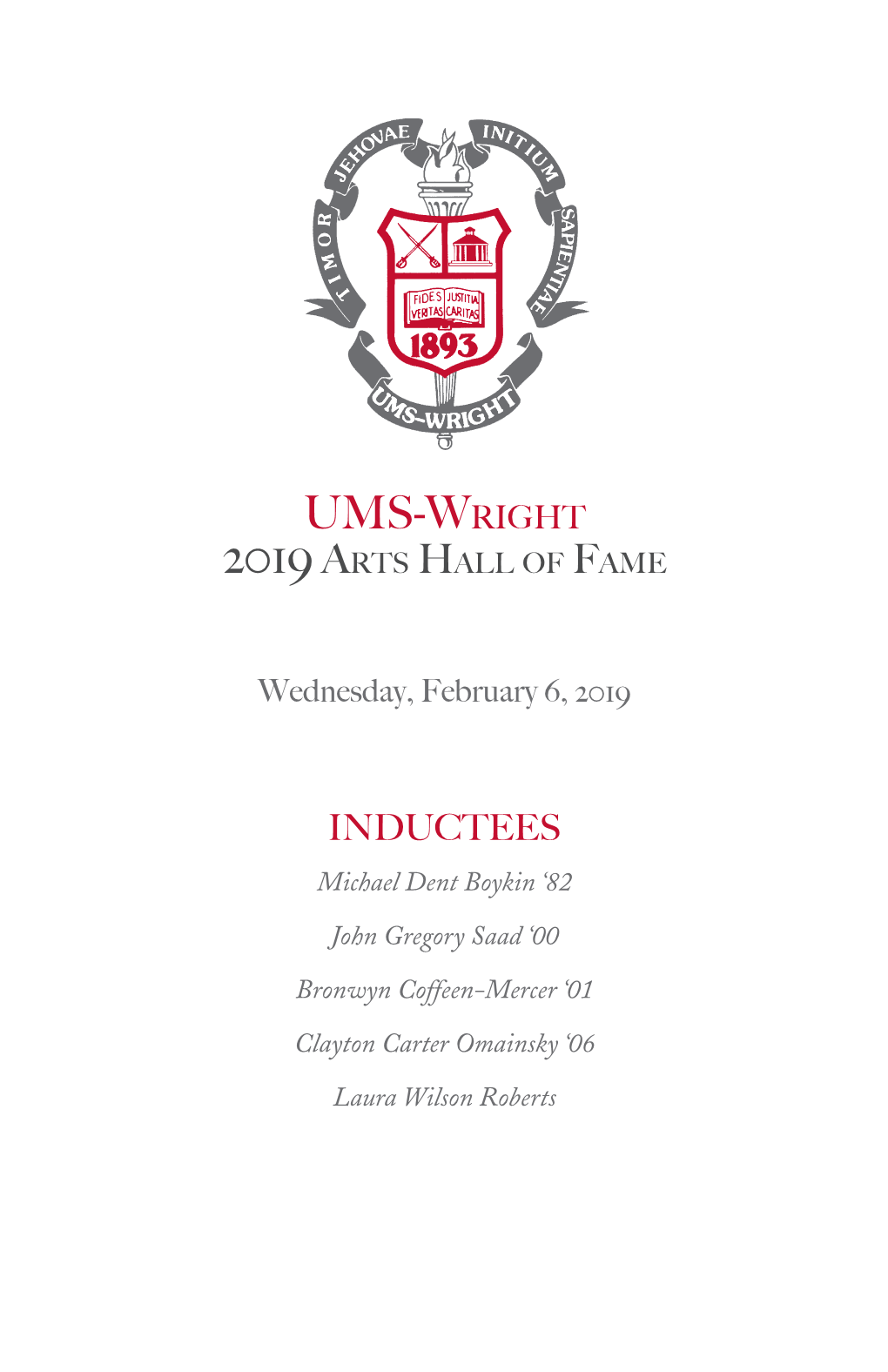 2019Arts Hall of Fame