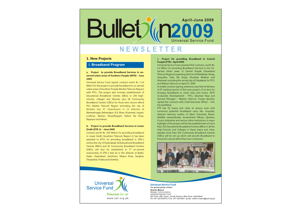 Newsletter July 2009