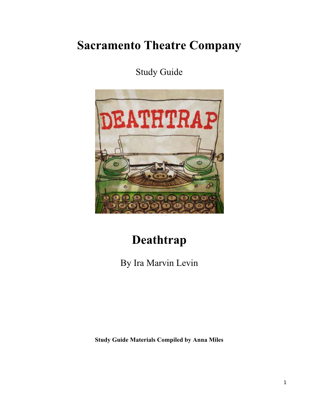 Sacramento Theatre Company Deathtrap