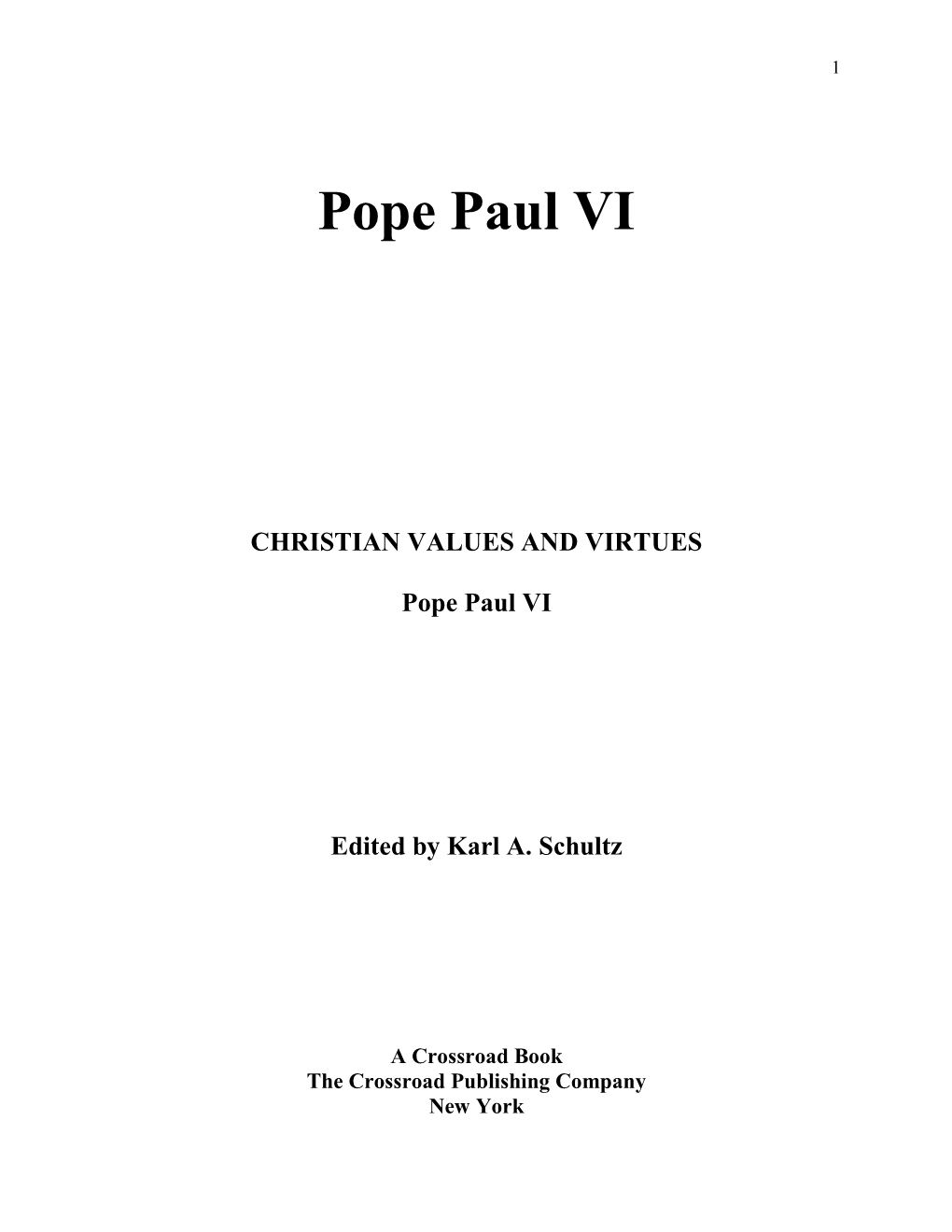 Paul VI Sample Chapter