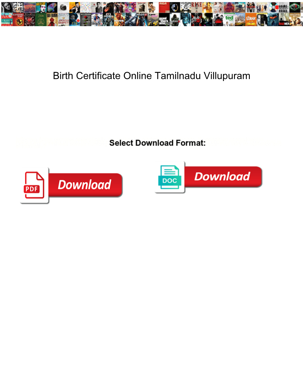 Birth Certificate Online Tamilnadu Villupuram