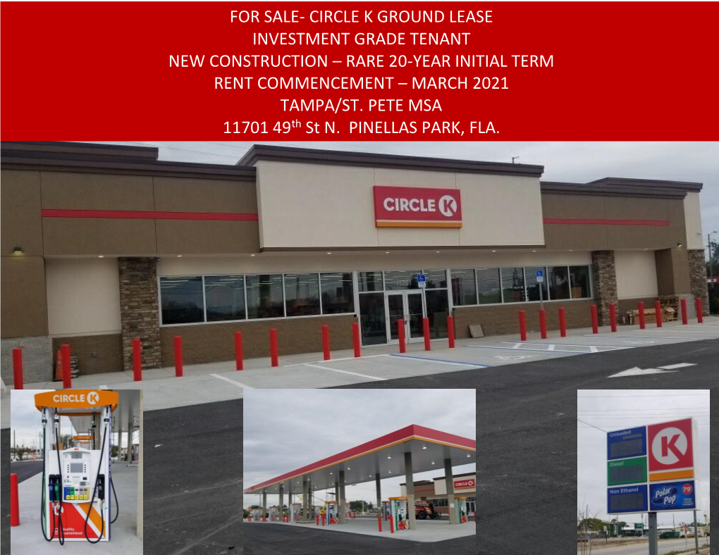 Circle K Ground Lease Investment Grade Tenant New Construction – Rare 20-Year Initial Term