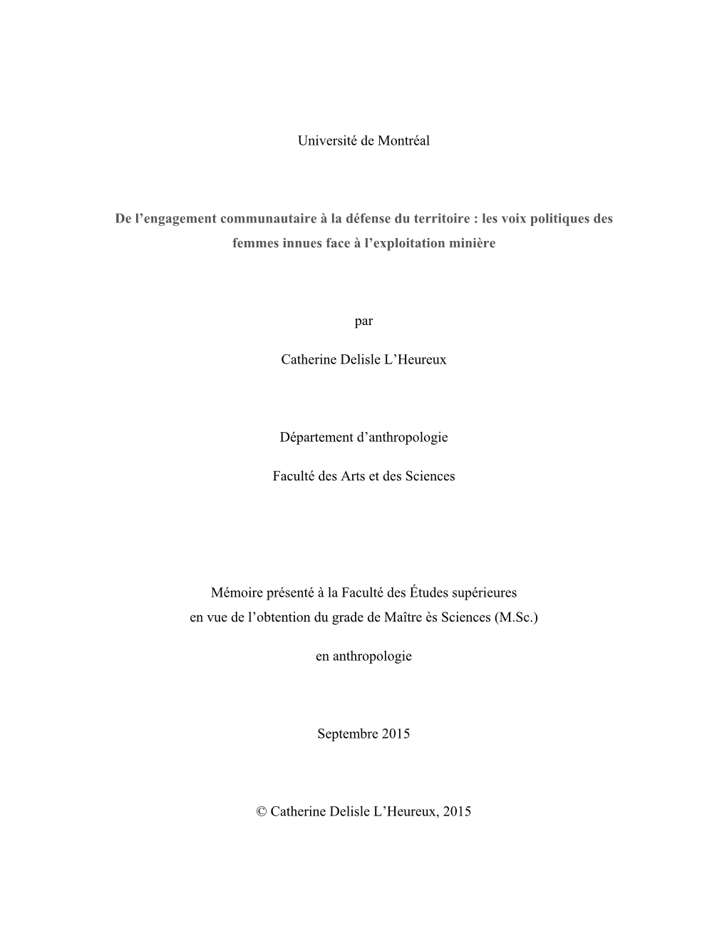 De L'engagement Communautaire À La Défense Du Territoire