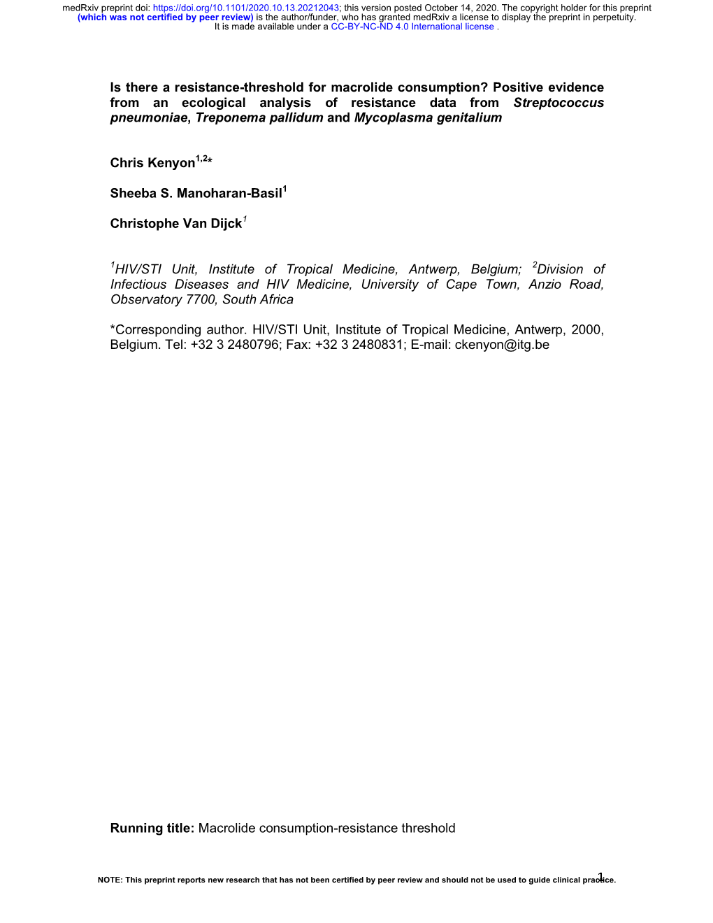 Is There a Resistance-Threshold for Macrolide Consumption?