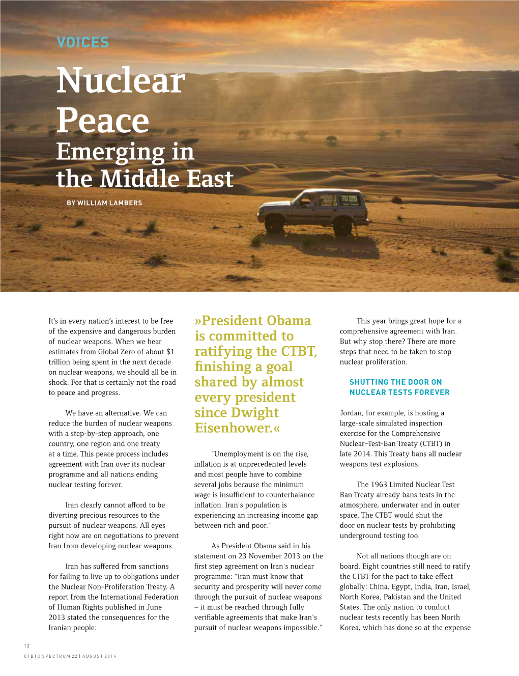 Nuclear Peace Emerging in the Middle East