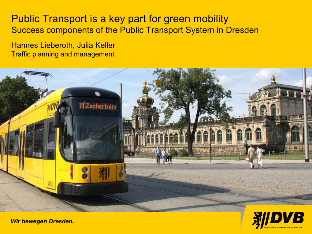 Public Transport Is a Key Part for Green Mobility