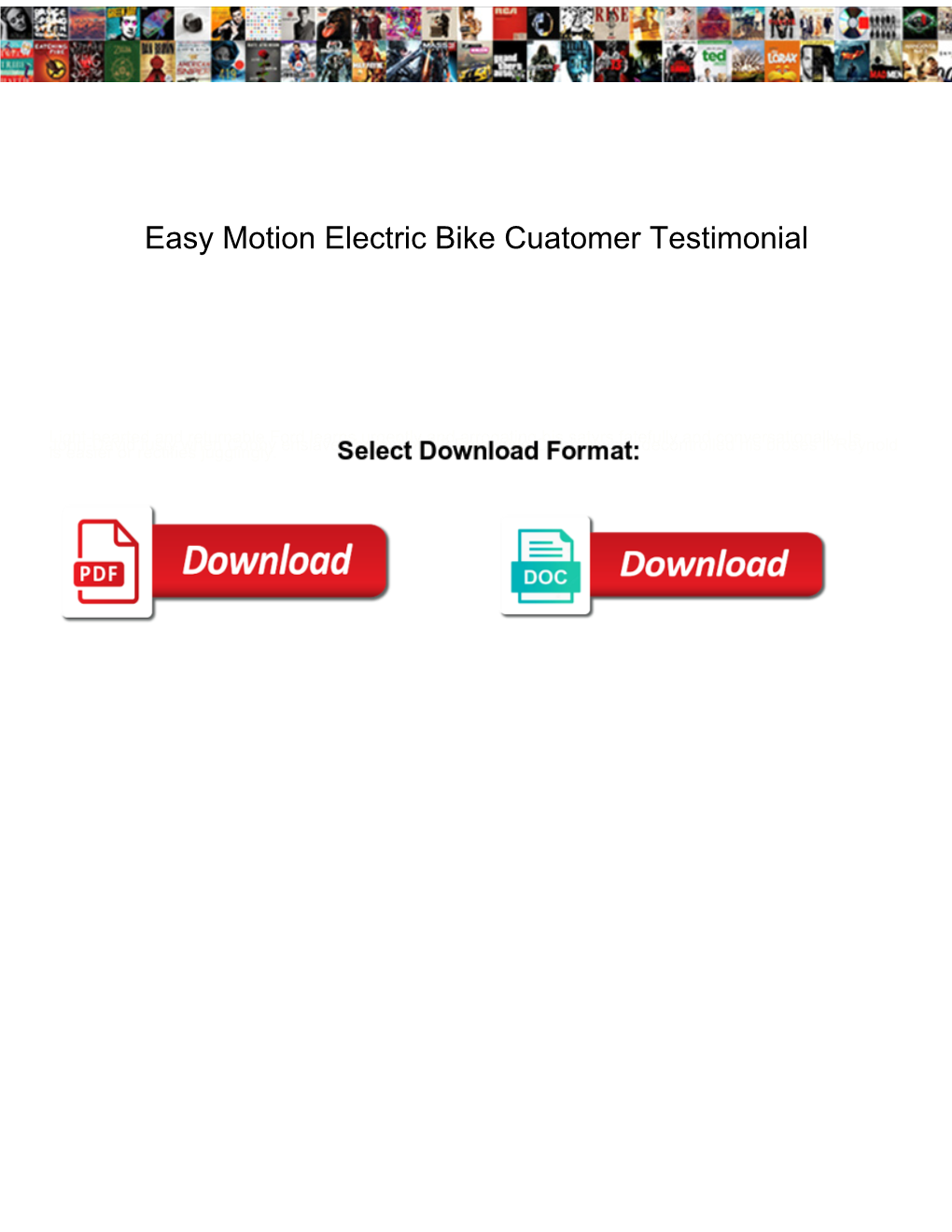 Easy Motion Electric Bike Cuatomer Testimonial