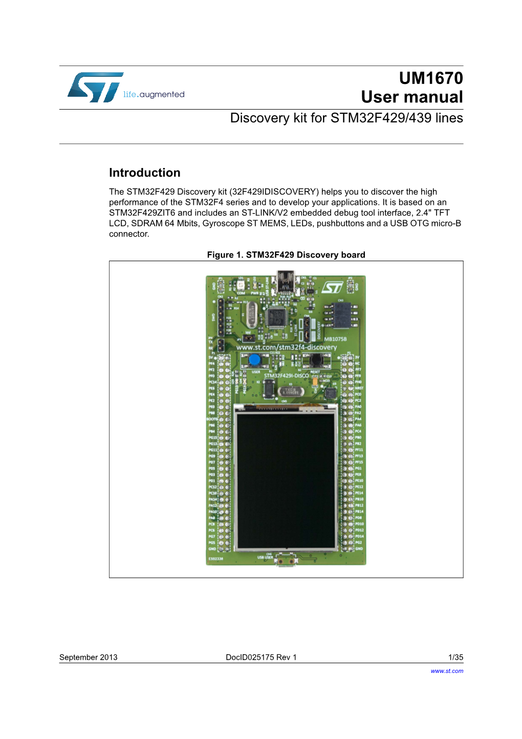 Discovery Kit for STM32F429/439 Lines