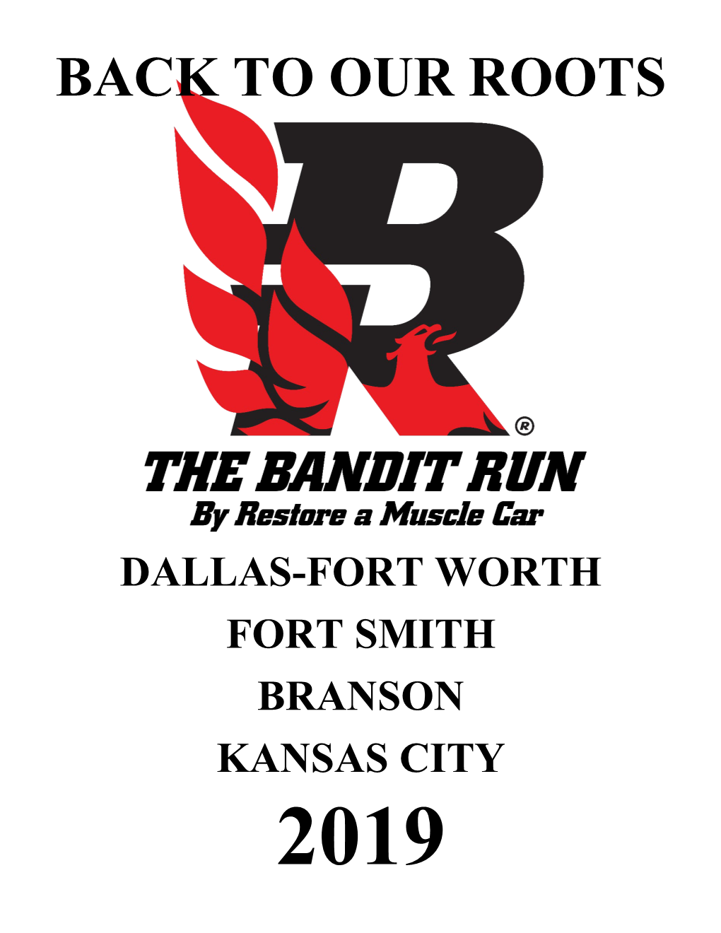 2019 Bandit Run Itinerary Booklet