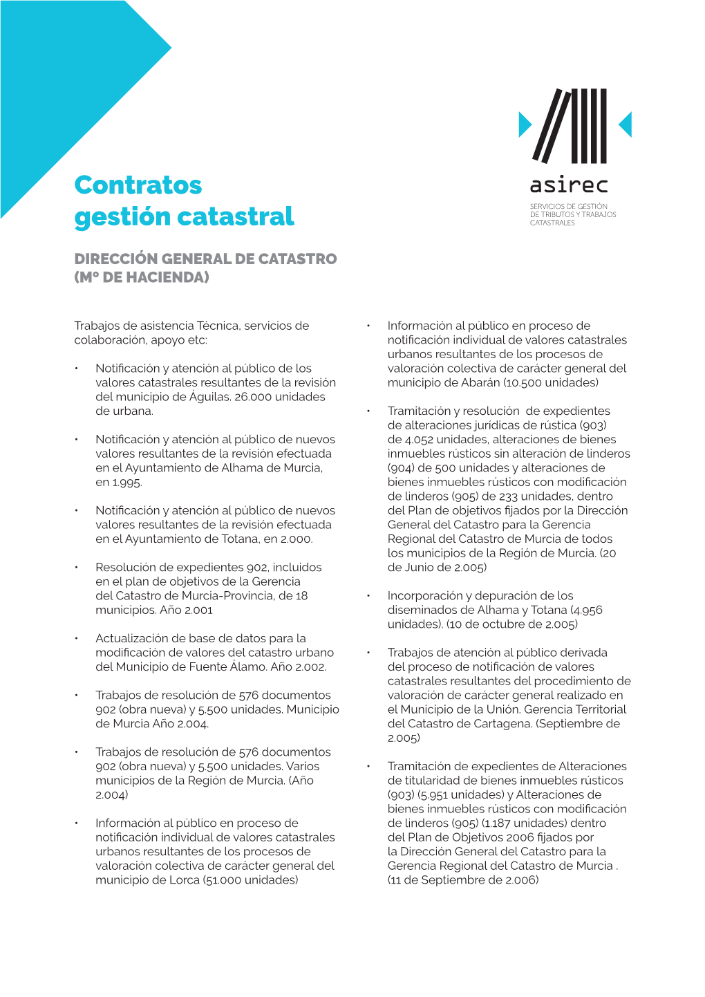 Contratos Gestión Catastral