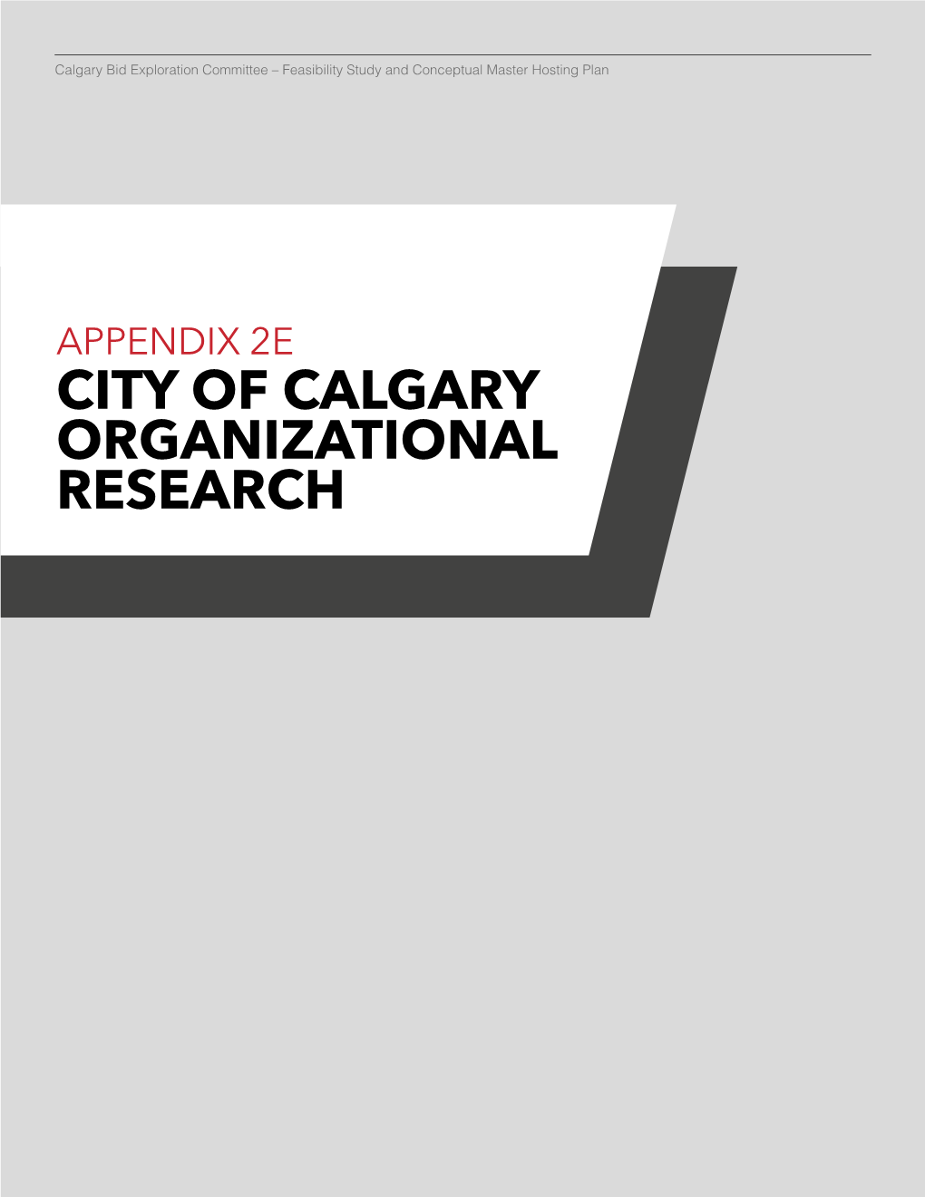 City of Calgary Organizational Research