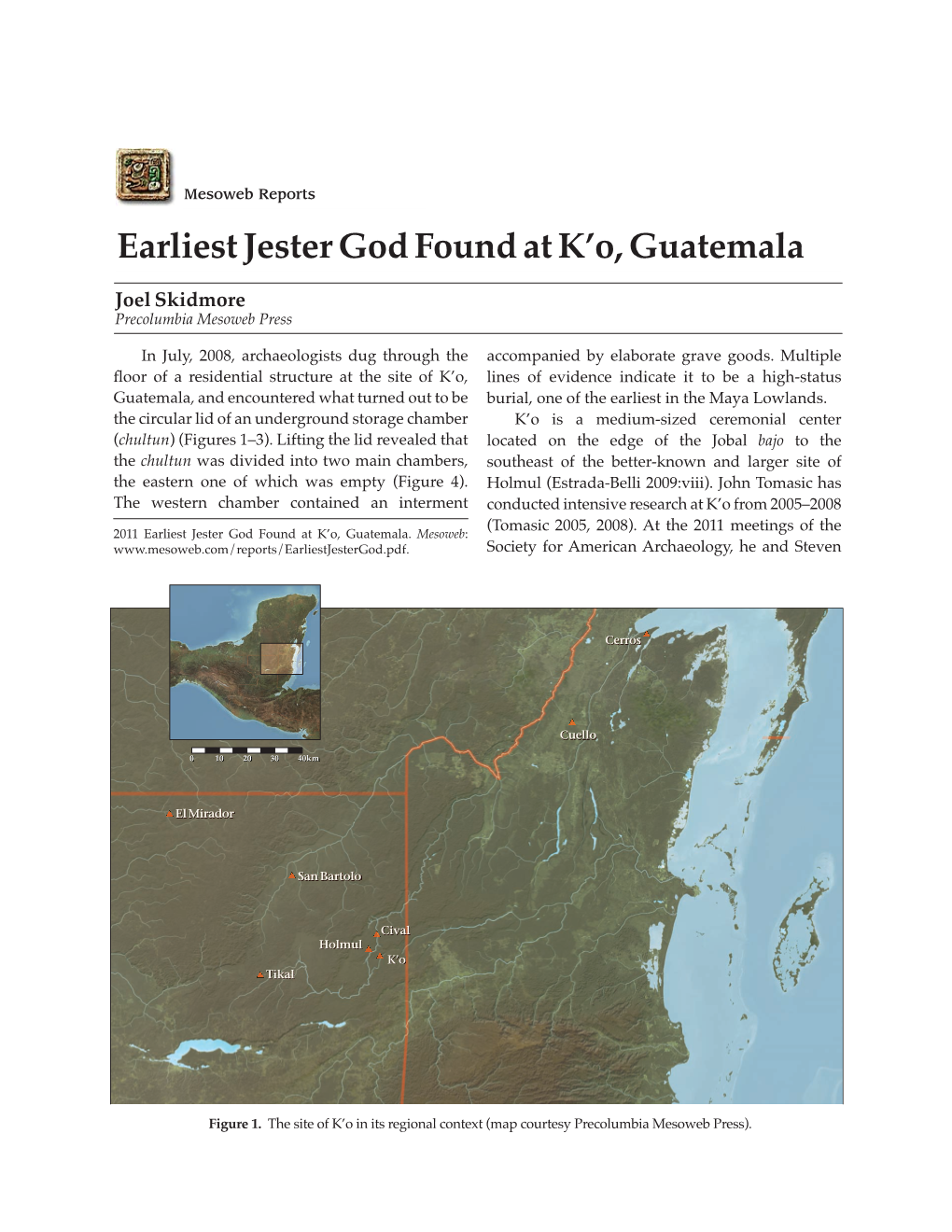 Earliest Jester God Found at K'o, Guatemala