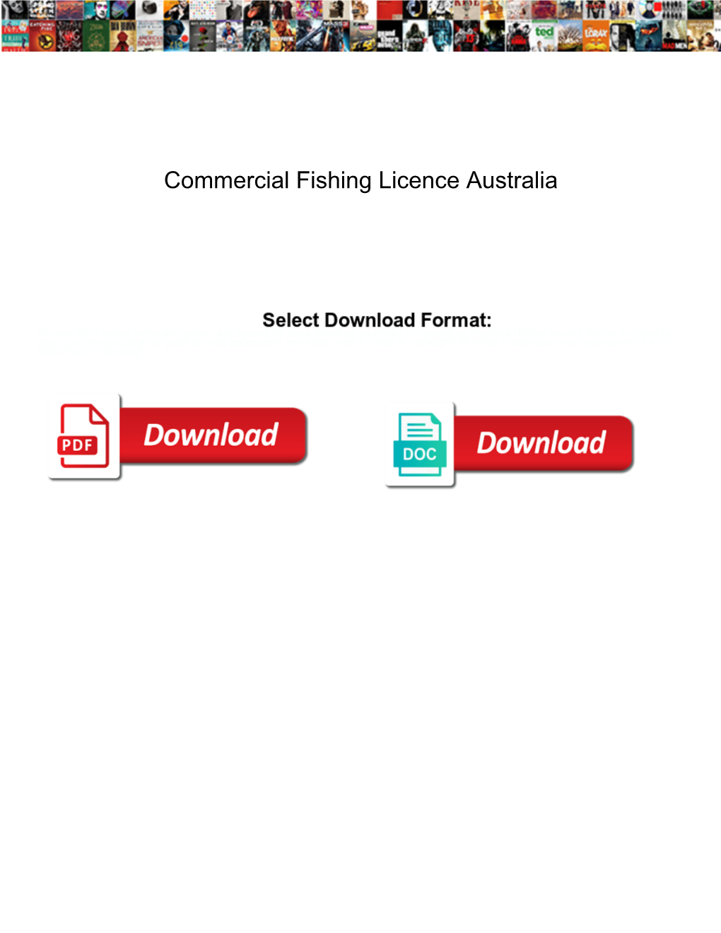 Commercial Fishing Licence Australia