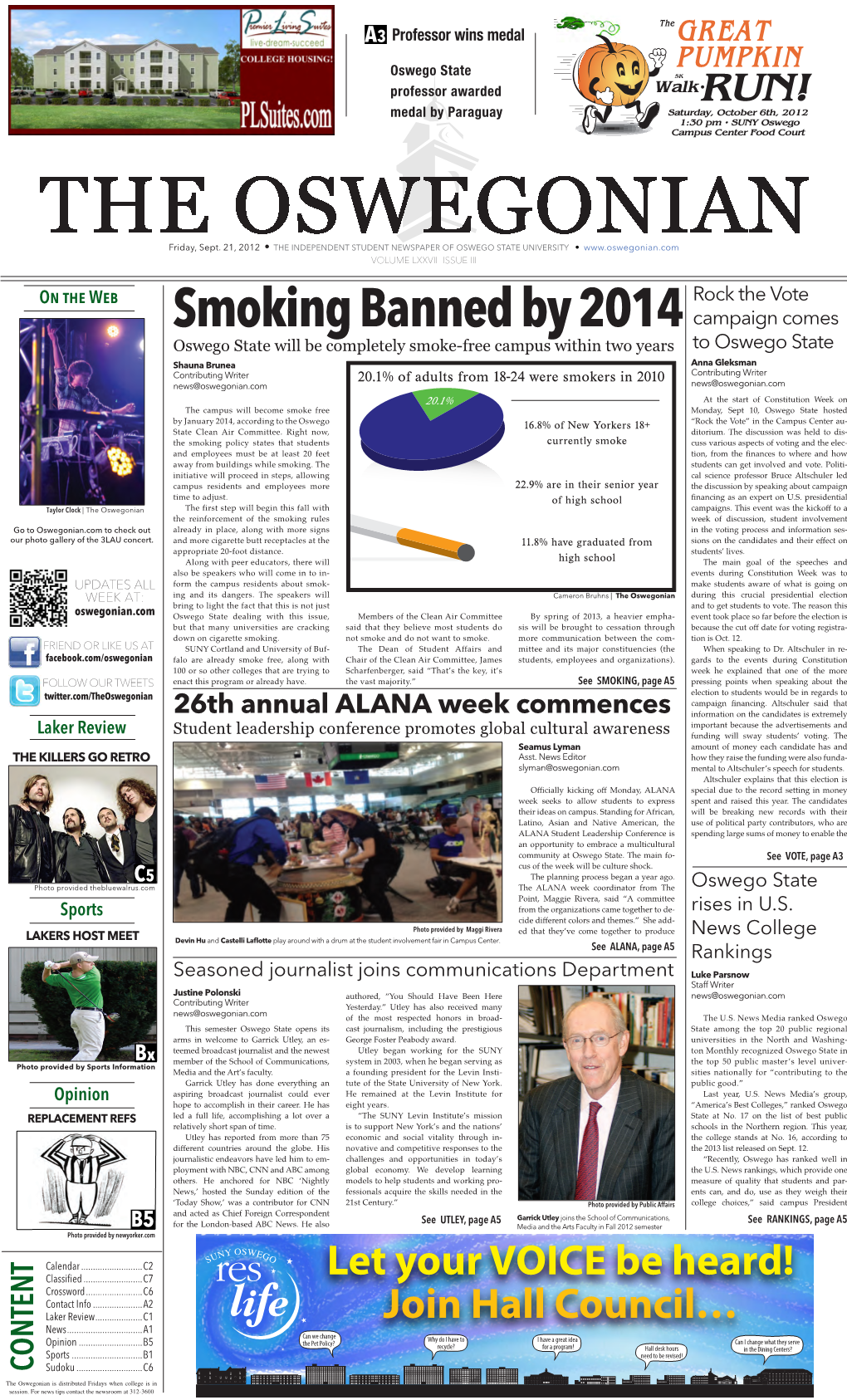 Smoking Banned by 2014