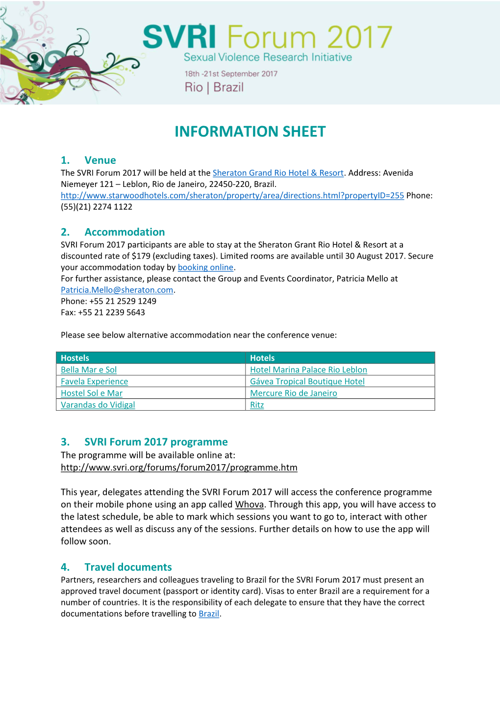 Information Sheet