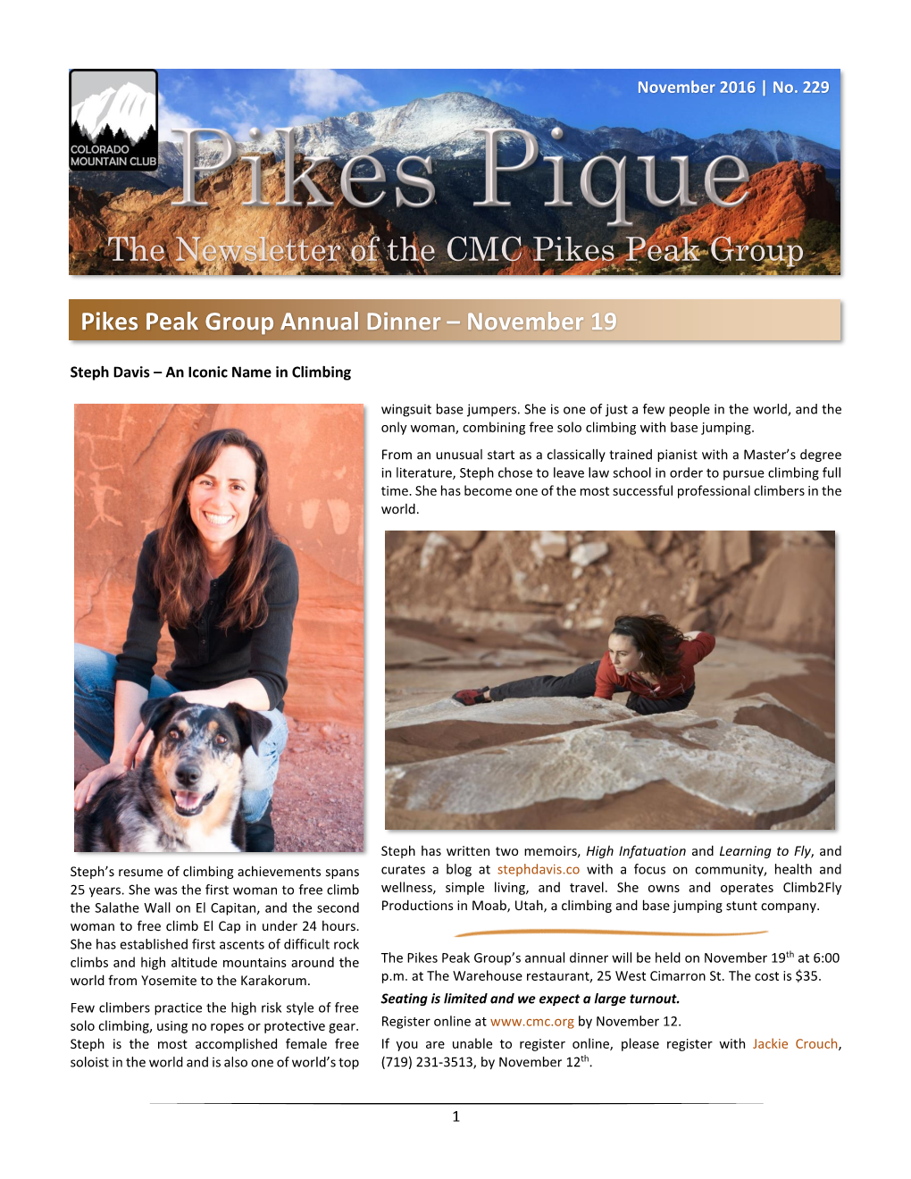 The Newsletter of the CMC Pikes Peak Group