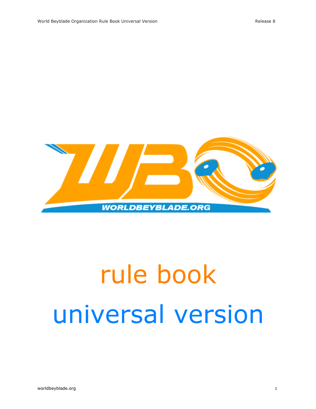 Rule Book Universal Version Release 8