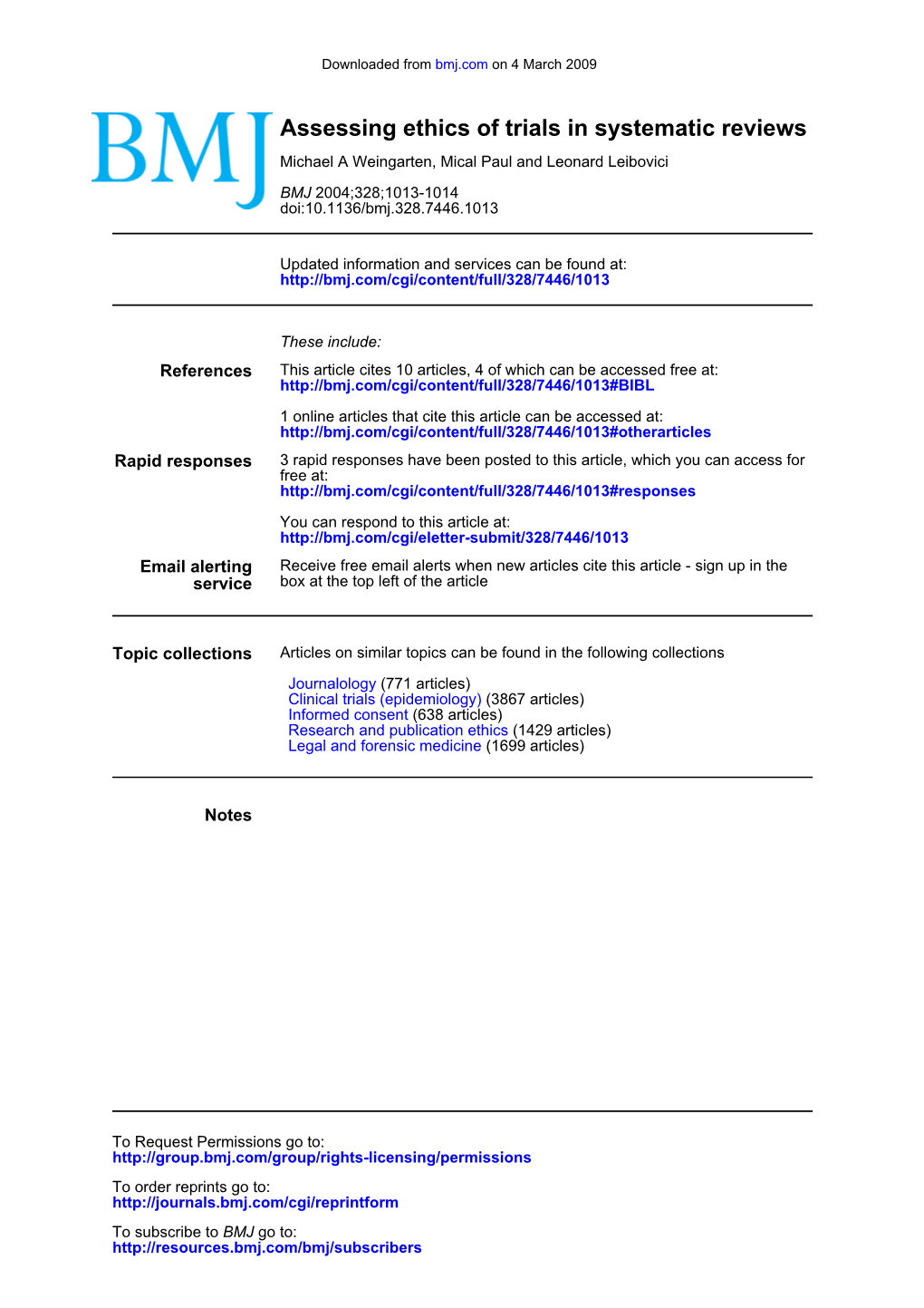 Assessing Ethics of Trials in Systematic Reviews