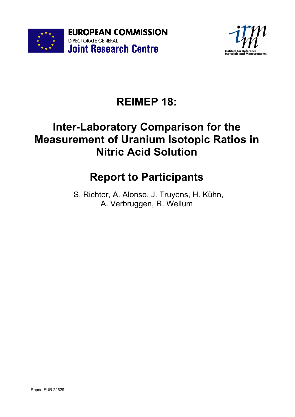 Inter-Laboratory Comparisonfor the Measurement of Uranium Isotopic
