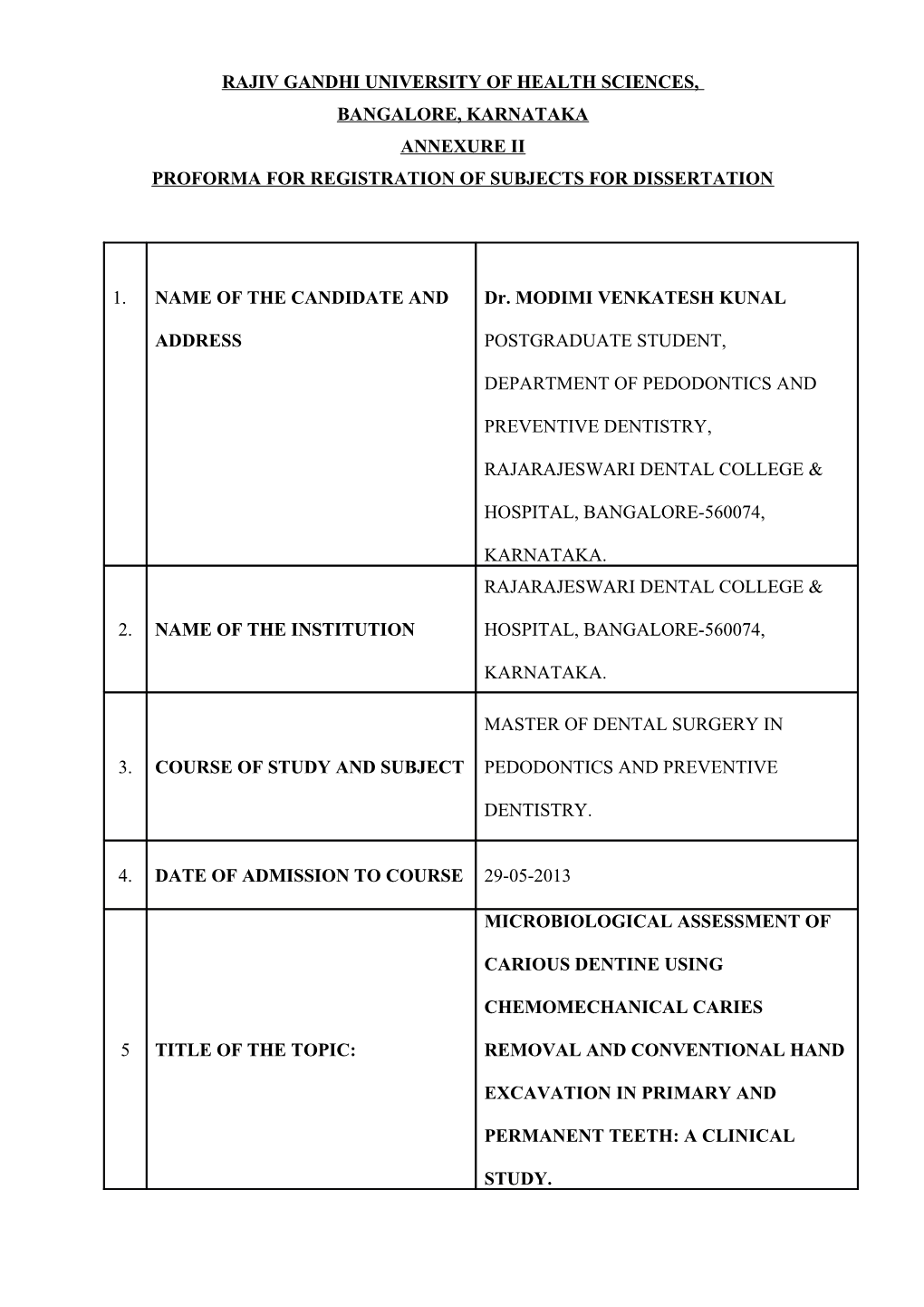 Rajiv Gandhi University of Health Sciences, Bangalore s1