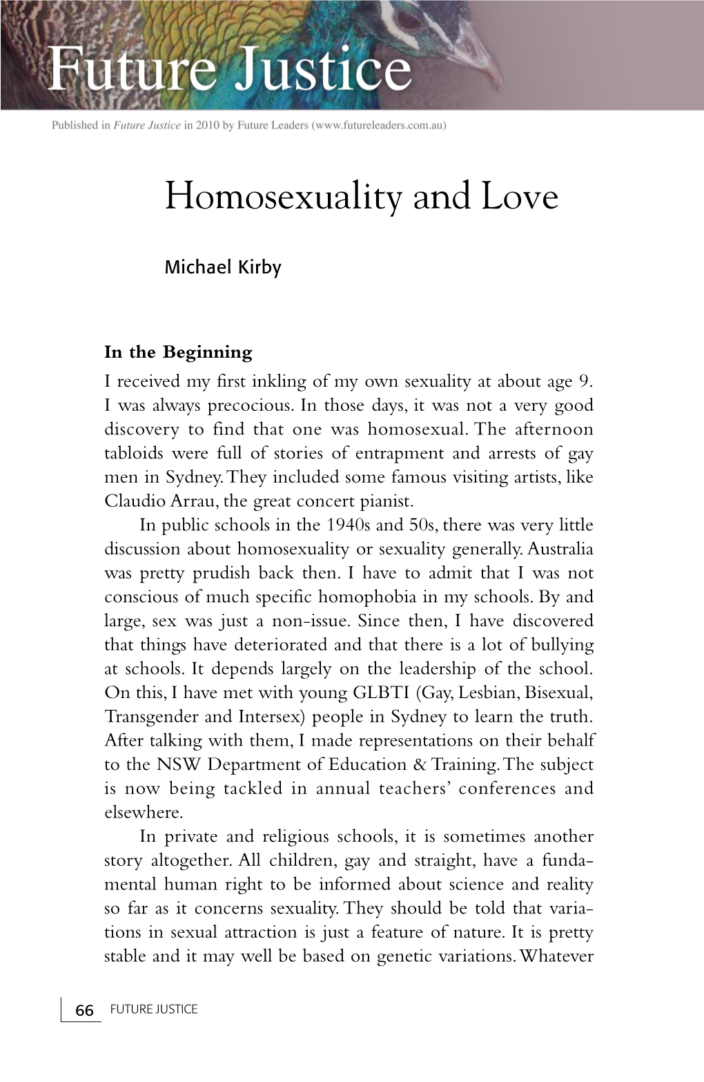 Homosexuality and Love