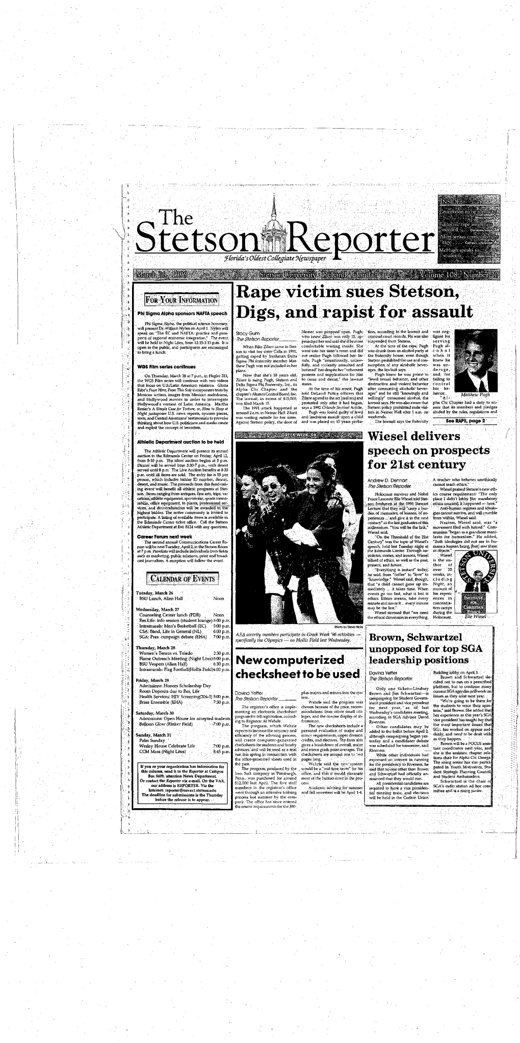 Rape Victim Sues Stetson, Digs, and Rapist for Assault