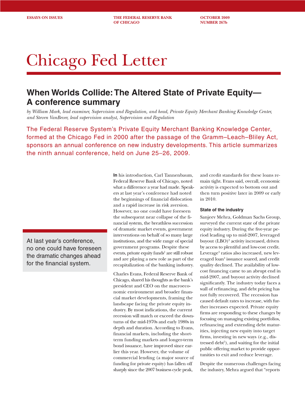 The Altered State of Private Equity—A Conference Summary