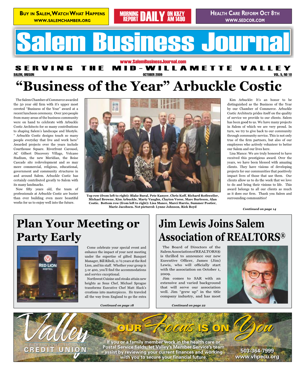 “Business of the Year” Arbuckle Costic