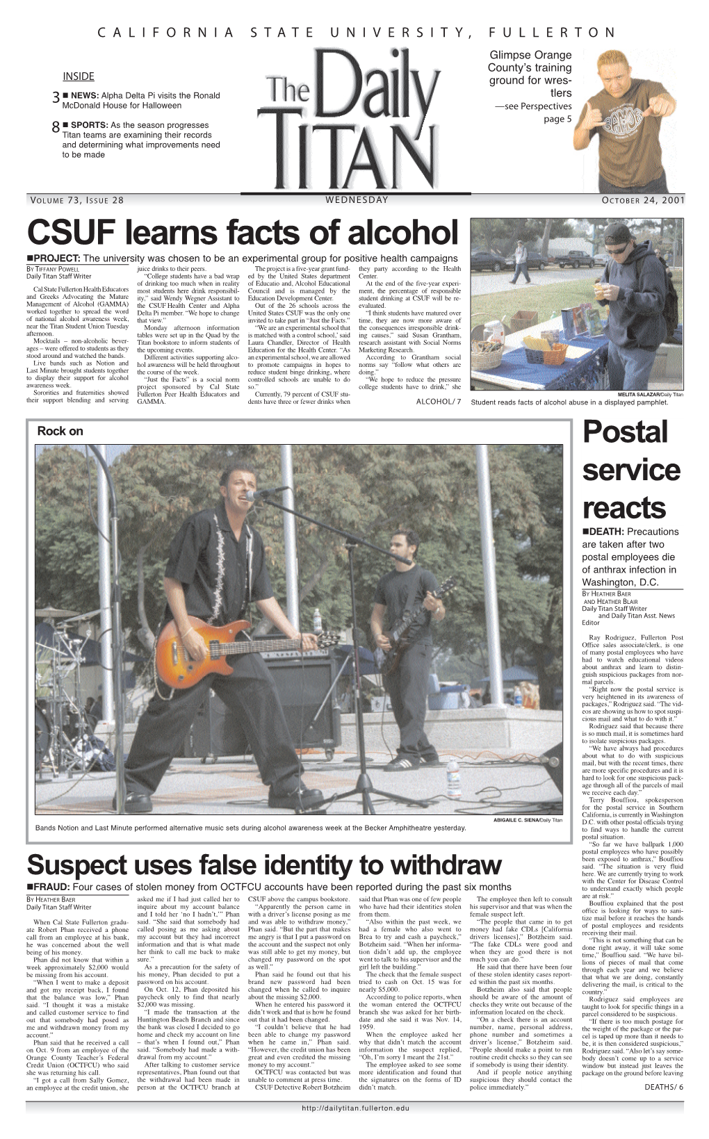 CSUF Learns Facts of Alcohol