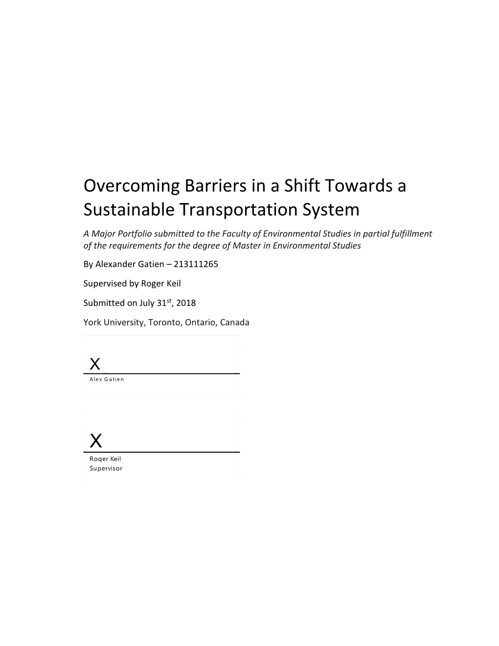 Overcoming Barriers in a Shift Towards a Sustainable