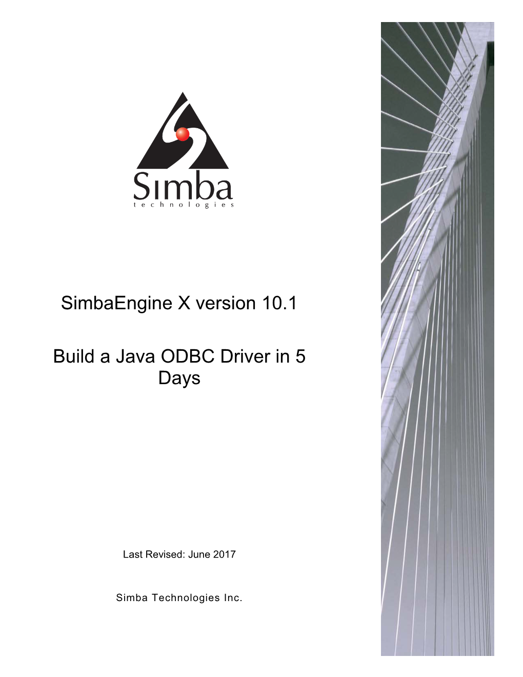 Simbaengine X Version 10.1 Build a Java ODBC Driver in 5 Days