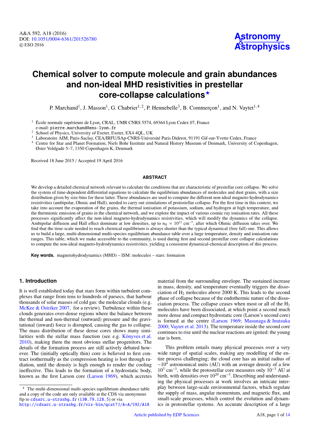 Chemical Solver to Compute Molecule and Grain Abundances and Non-Ideal MHD Resistivities in Prestellar Core-Collapse Calculations? P