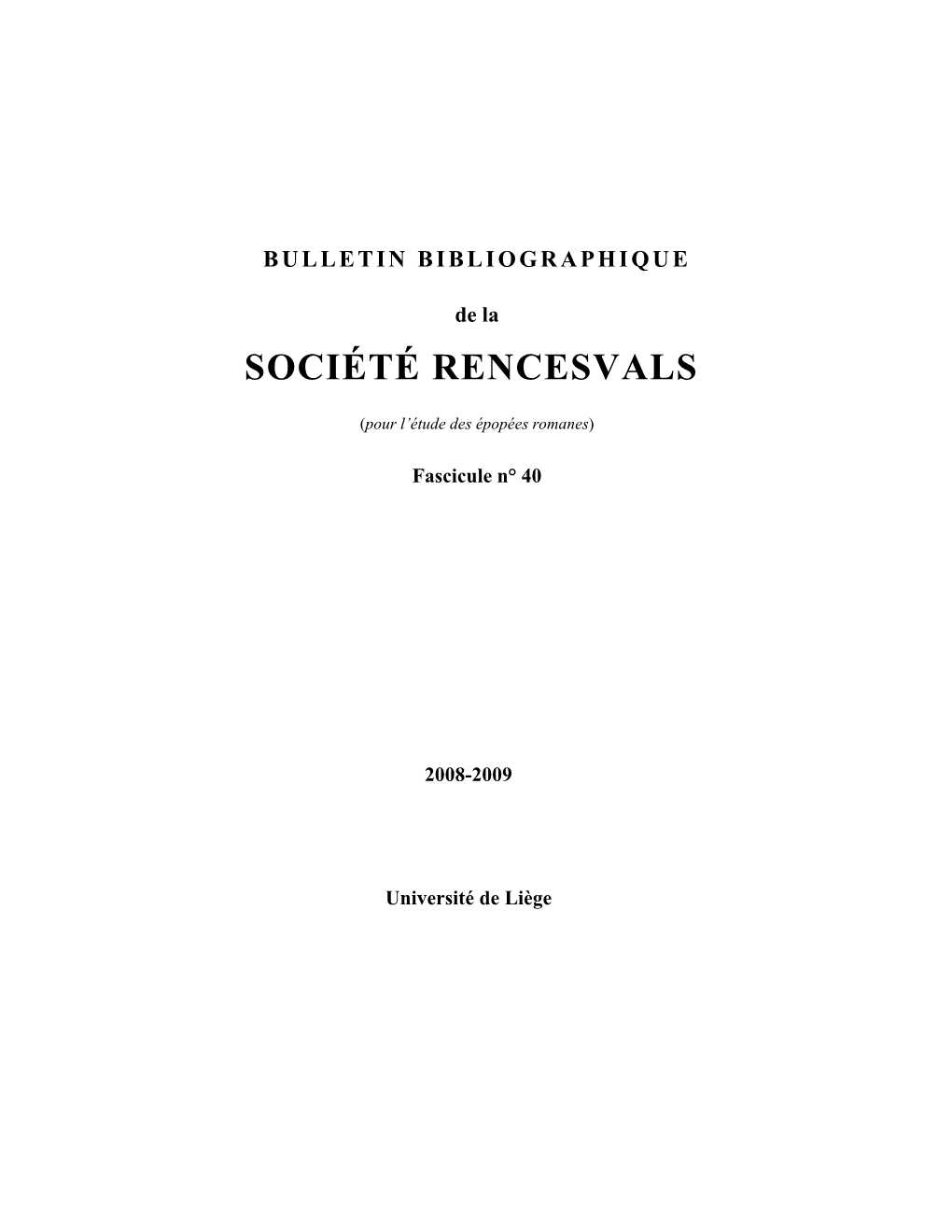 Société Rencesvals