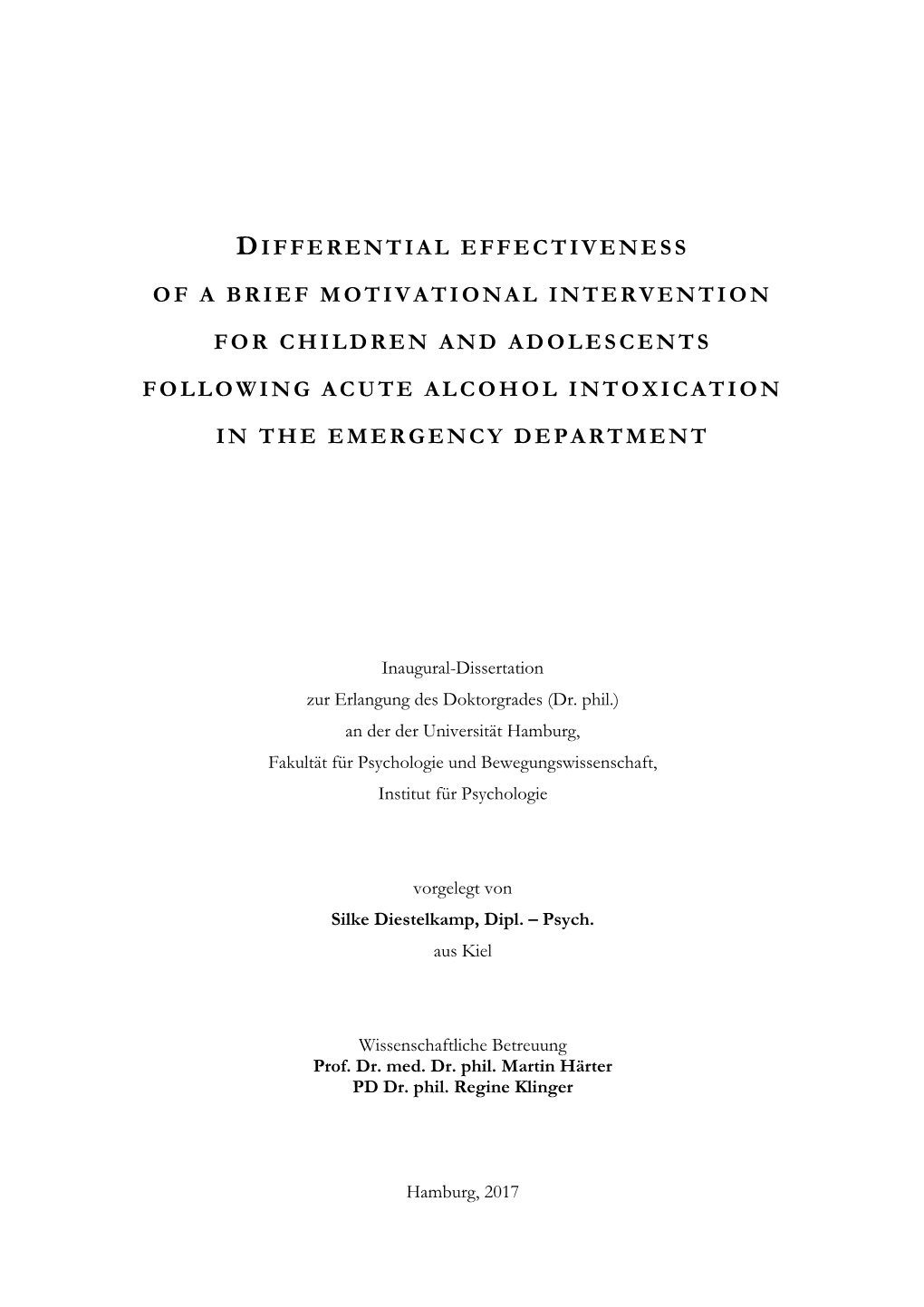 Differential Effectiveness