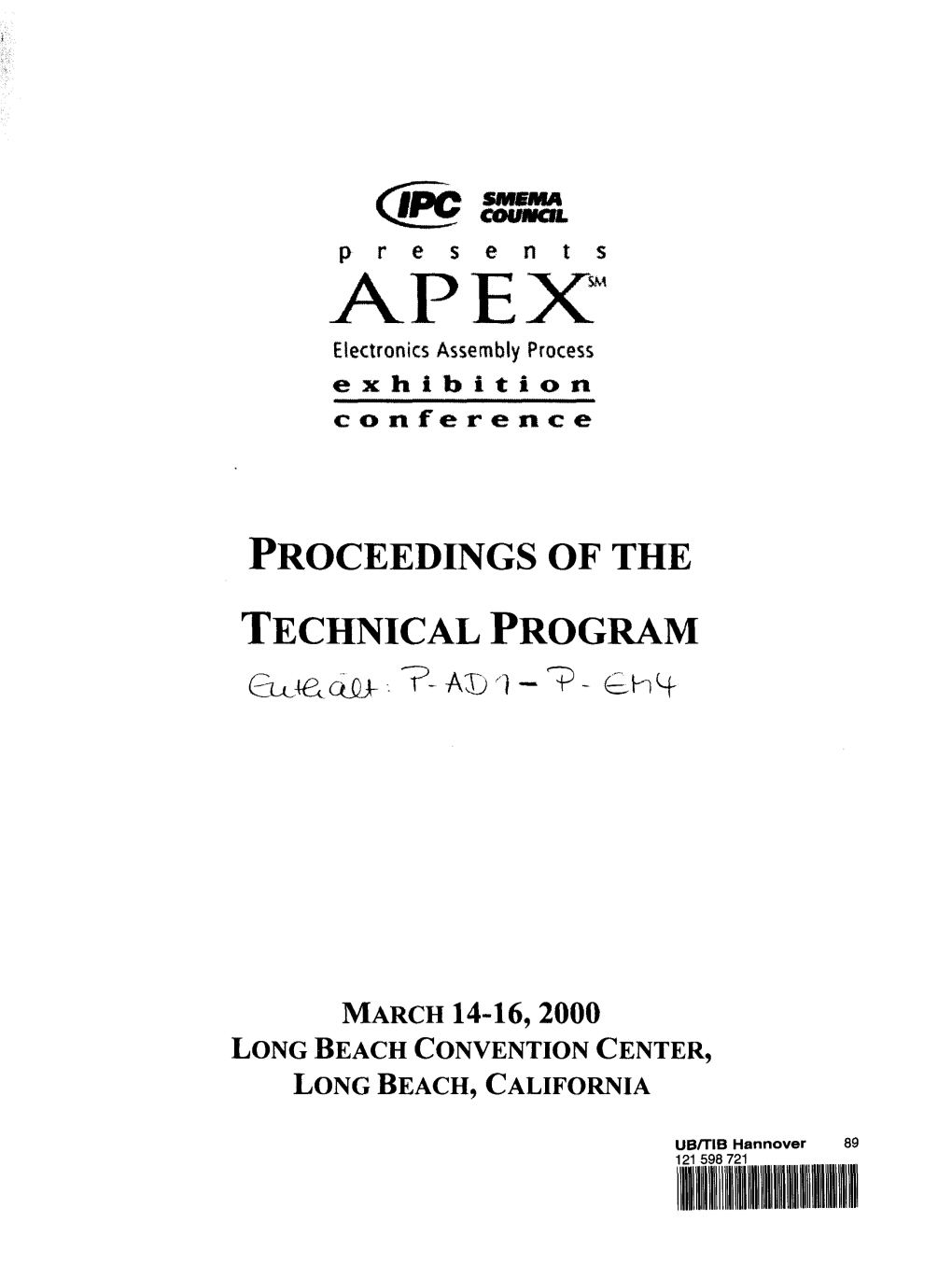 APEX" Electronics Assembly Process Exhibition Conference
