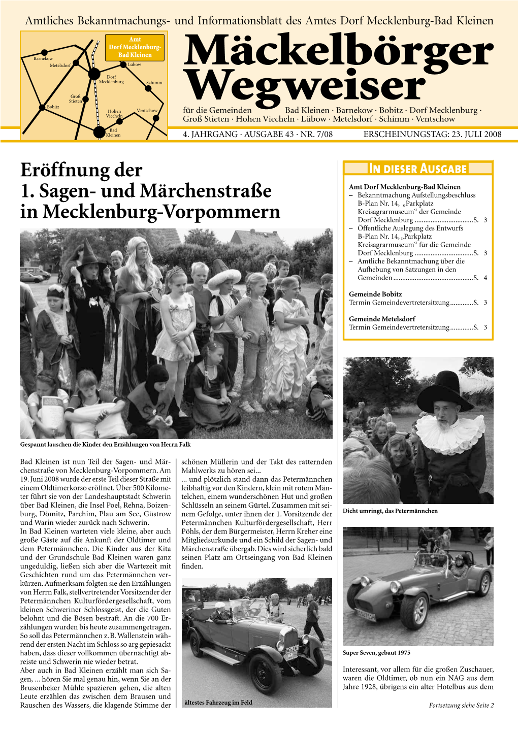 Mäckelbörger Wegweiser Juli 2008 Informatives