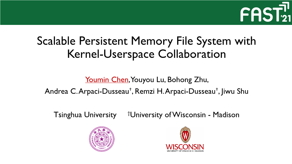 Scalable Persistent Memory File System with Kernel-Userspace Collaboration