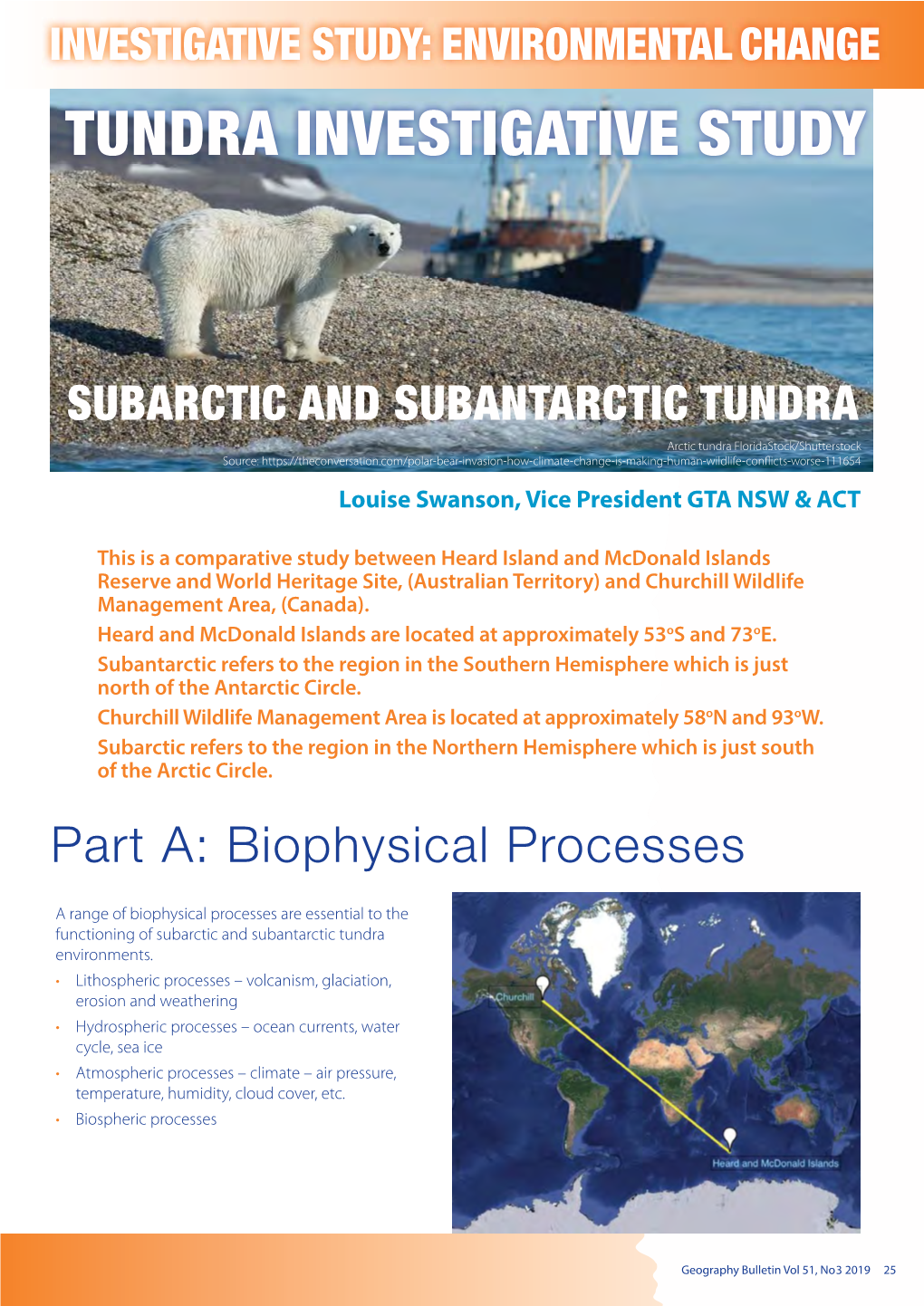 Tundra Investigative Study