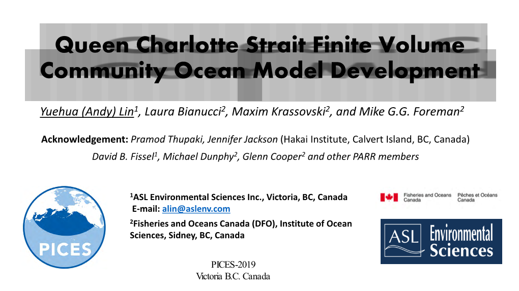 Queen Charlotte Strait Finite Volume Community Ocean Model Development