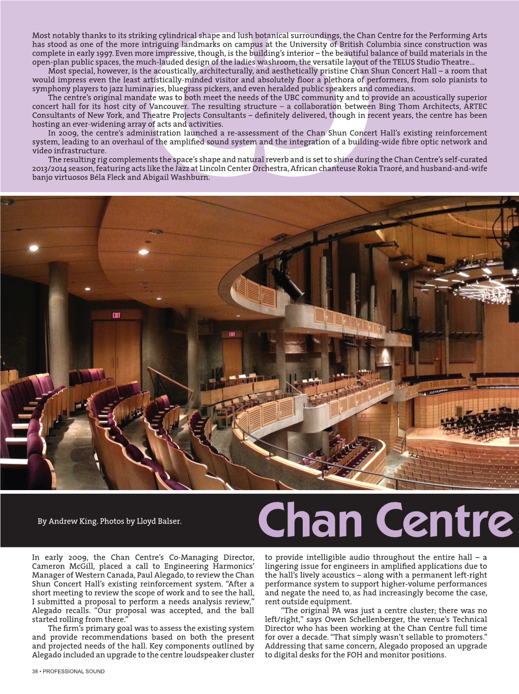 Chan Centre for The