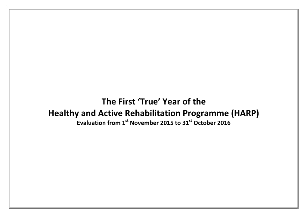 HARP) Evaluation from 1St November 2015 to 31St October 2016