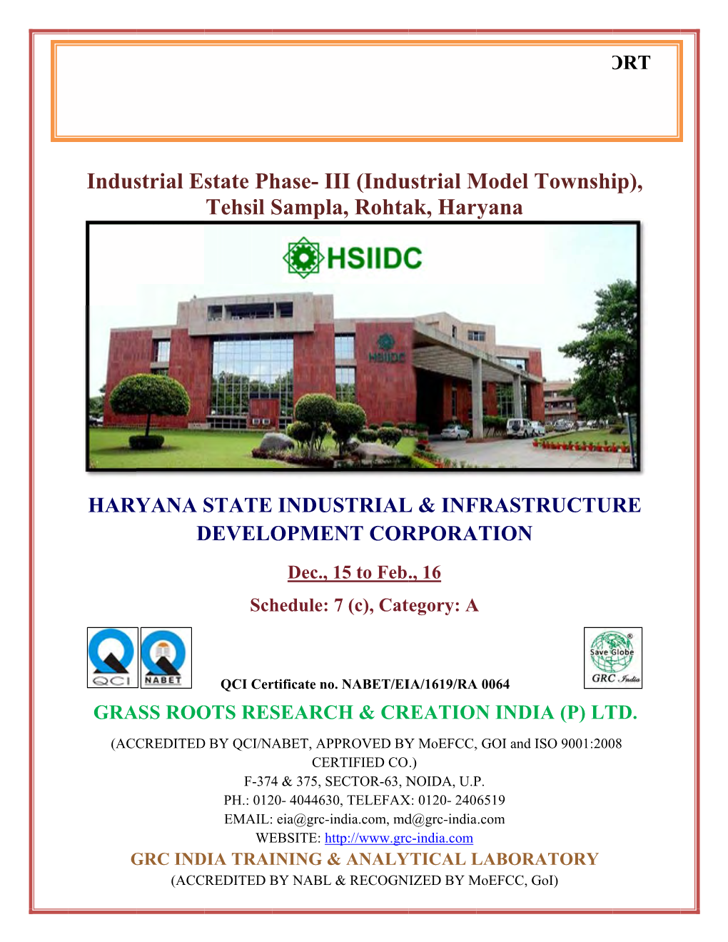 Indus Strial E State Ph Tehsil S Hase- II Sampla II (Indu A, Rohta Ustrial M Ak, Har Model T Ryana Townshi