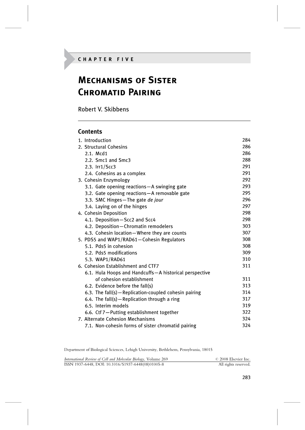 Mechanisms of Sister Chromatid Pairing