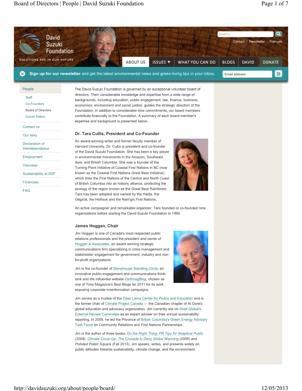 Page 1 of 7 Board of Directors | People | David Suzuki Foundation