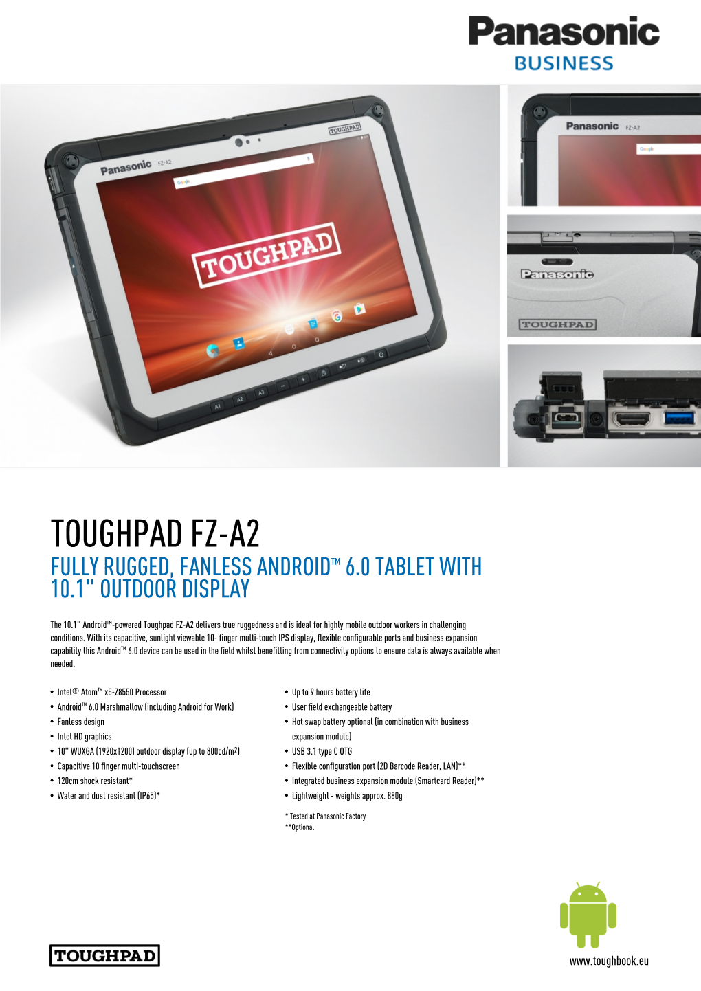 Panasonic Toughpad FZ-A2 Helps to Drive Efficiency and Productivity in Ways That Were Never Previously Possible