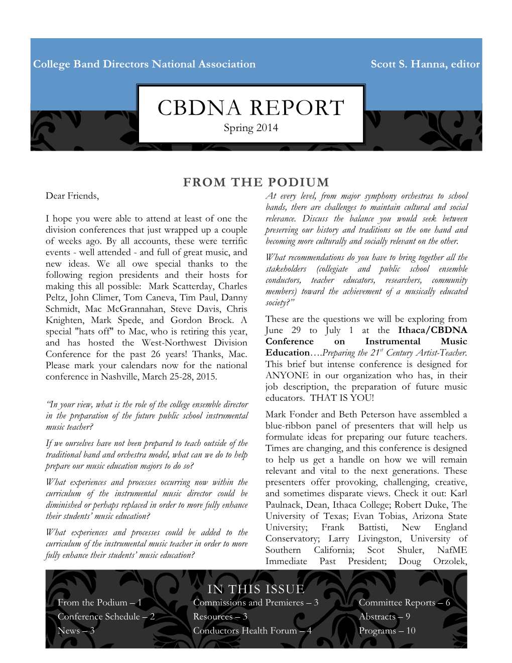 Report Spring 2014, V. 2