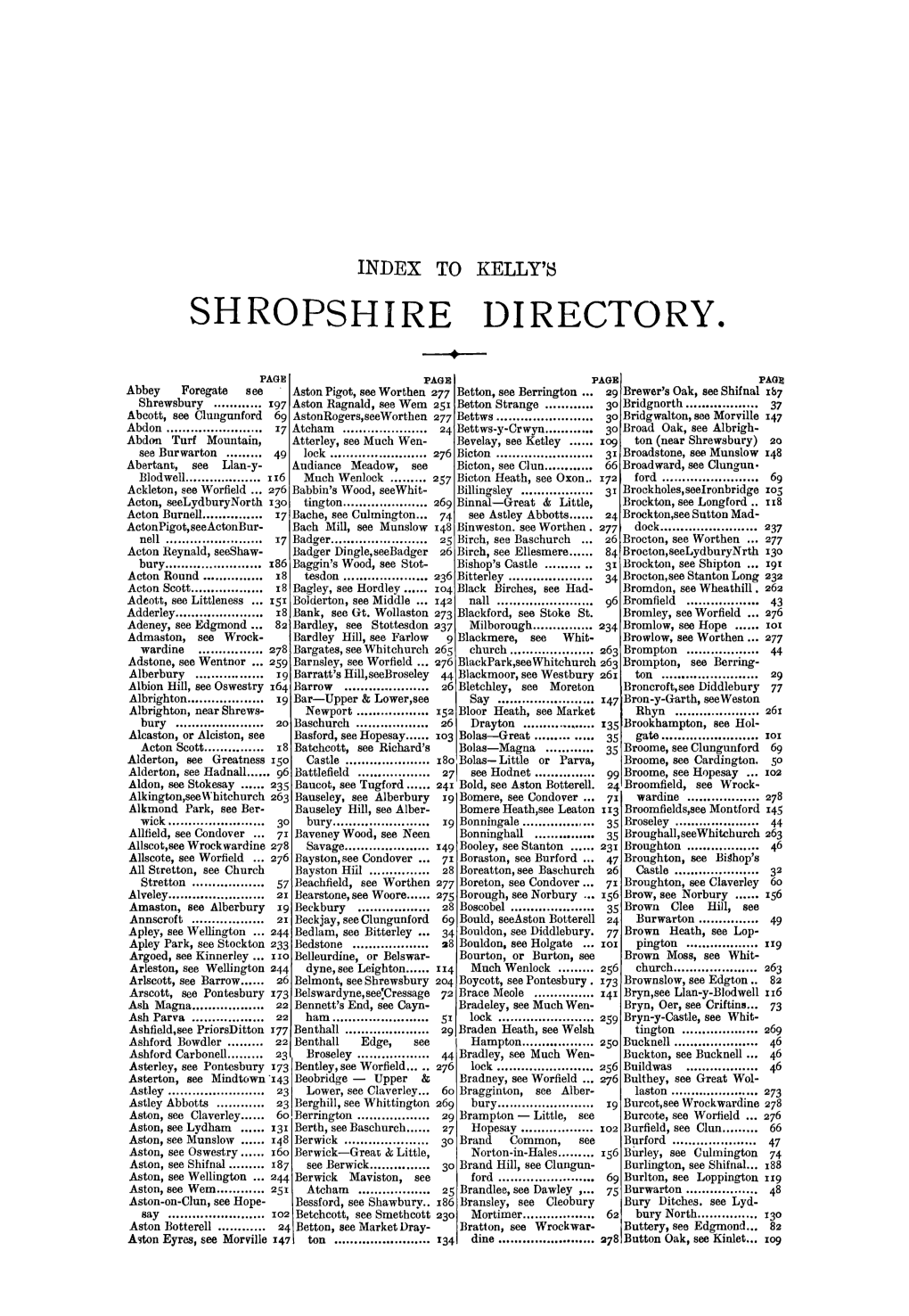 To Kelly'b Shire Directory