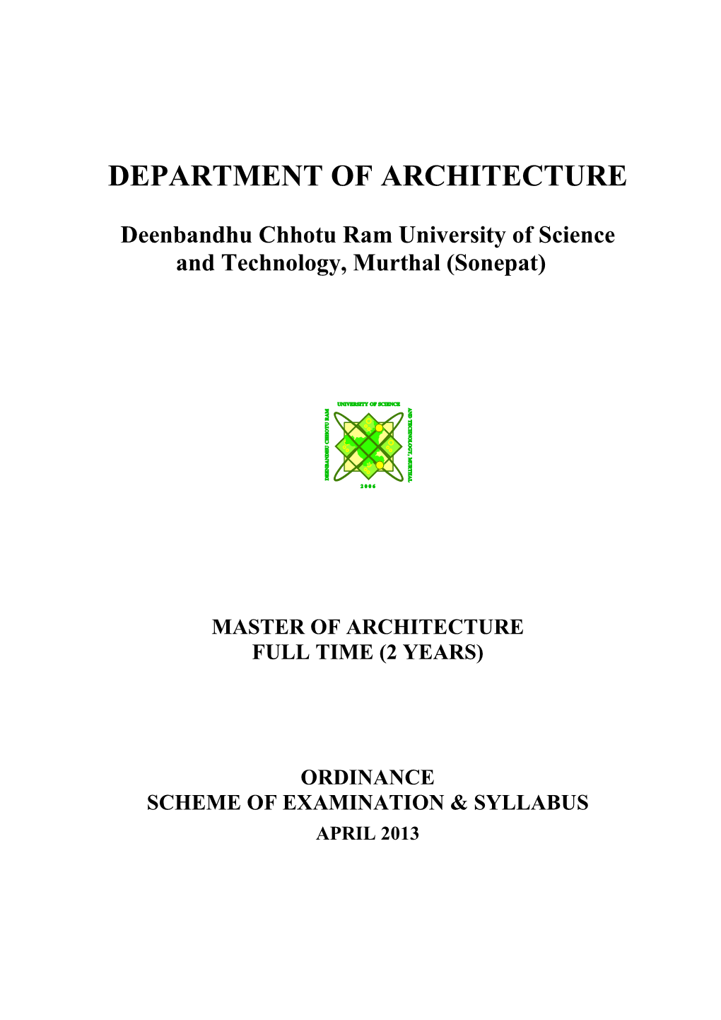 Department of Architecture